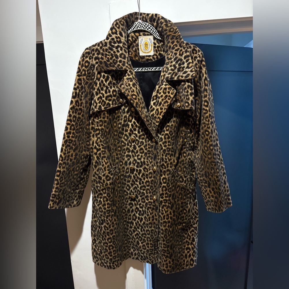 Vintage Leopard Print Women's Coat - Picture 1 of 9